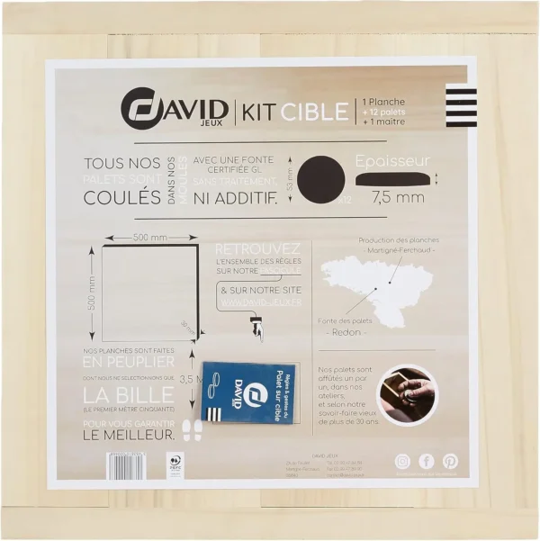 Kit Planche à palet breton 50x50 cible – Image 3